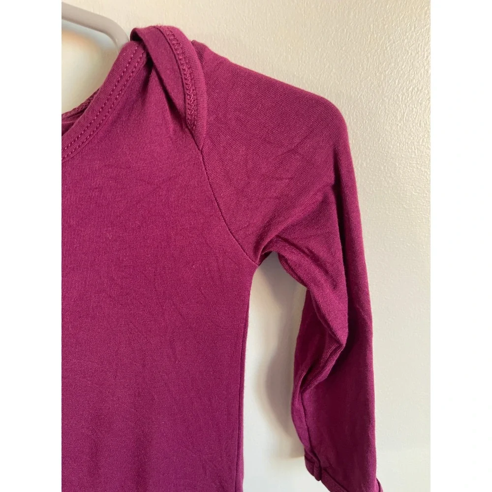 Kyte Baby Long Sleeve Bamboo Bodysuit Magenta 12-18M